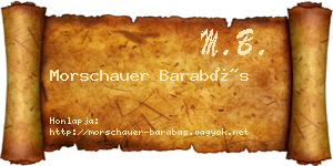 Morschauer Barabás névjegykártya